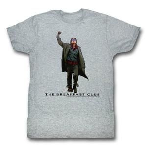 Breakfast Club Fist Pump Cut Out Gray Adult T-Shirt